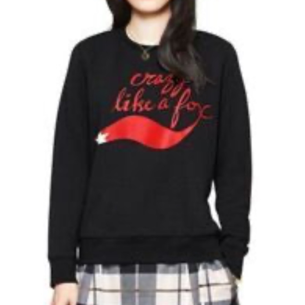 Kate Spade: “Crazy Like a Fox” graphic sweatshirt (Blaze a Trail) Medium